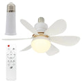 E27 40W 52Cm Ceiling Fan With Led Light Remote Control White For Kitchen Bedroom Dining Room Patio