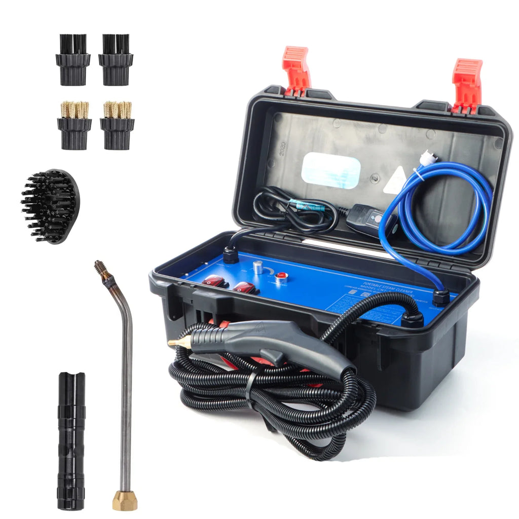 3000W High Temperature Water Spray Gun Steam Cleaner For Air Conditioner Kitchen Hood Car Steam Cleaning Machine English Panel