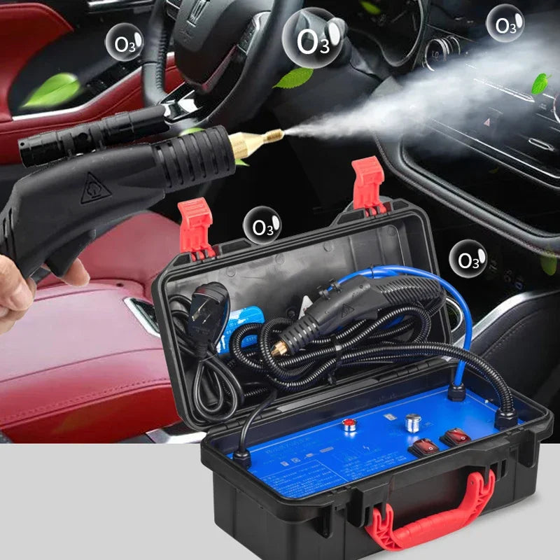 3000W High Temperature Water Spray Gun Steam Cleaner For Air Conditioner Kitchen Hood Car Steam Cleaning Machine English Panel