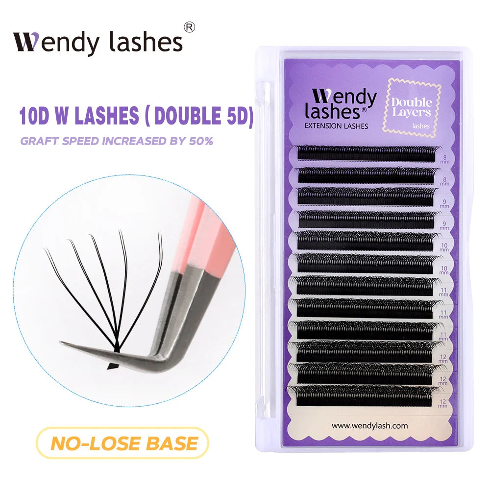 Wendy Lashes YY Shape Eyelash Extensions Automatic Flowering W Shape Bloom 3D 4D 5D 6D 8DPremade Supplies Black Lashes Cilios 5D